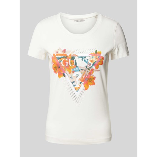 T-shirt z nadrukiem z logo i motywem model ‘TROPICAL TRIANGLE’ ze sklepu Peek&Cloppenburg  w kategorii Bluzki damskie - zdjęcie 170932599