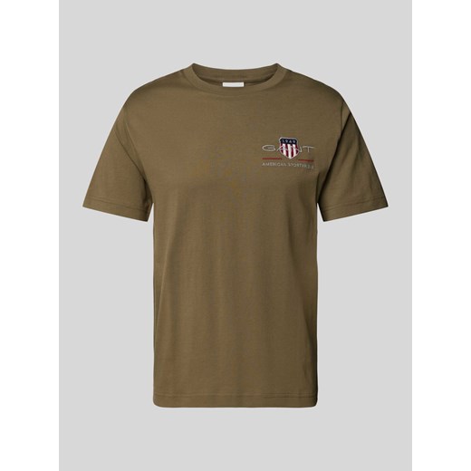 T-shirt z wyhaftowanym logo ze sklepu Peek&Cloppenburg  w kategorii T-shirty męskie - zdjęcie 170932617