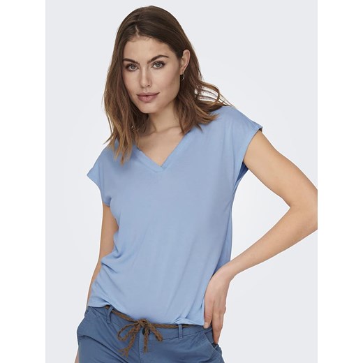 ONLY Koszulka w kolorze błękitnym ze sklepu Limango Polska w kategorii Bluzki damskie - zdjęcie 170935406