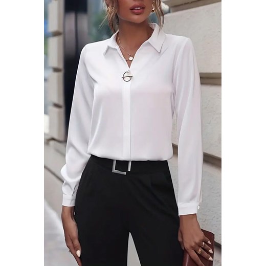 Koszula LENALDA WHITE ze sklepu Ivet Shop w kategorii Koszule damskie - zdjęcie 170938936