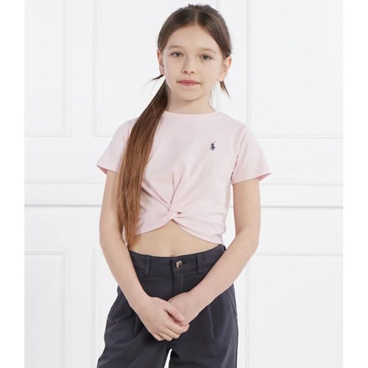 POLO RALPH LAUREN T-shirt TWISTTEE | Cropped Fit ze sklepu Gomez Fashion Store w kategorii Bluzki dziewczęce - zdjęcie 170939016