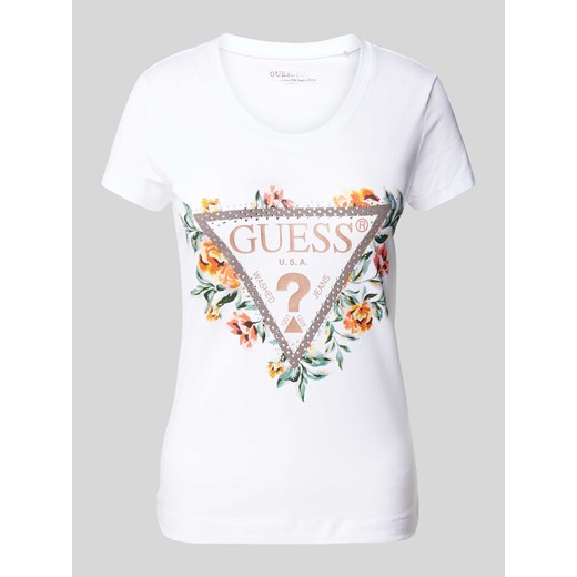T-shirt z nadrukowanym motywem i logo model ‘TRIANGLE FLOWERS’ ze sklepu Peek&Cloppenburg  w kategorii Bluzki damskie - zdjęcie 170939449