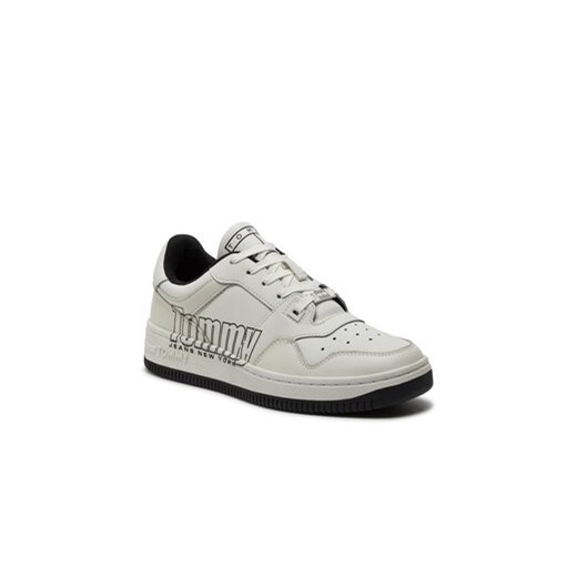 Tommy Jeans Sneakersy Tjm Basket Logo EM0EM01257 Biały Tommy Jeans 46 wyprzedaż MODIVO