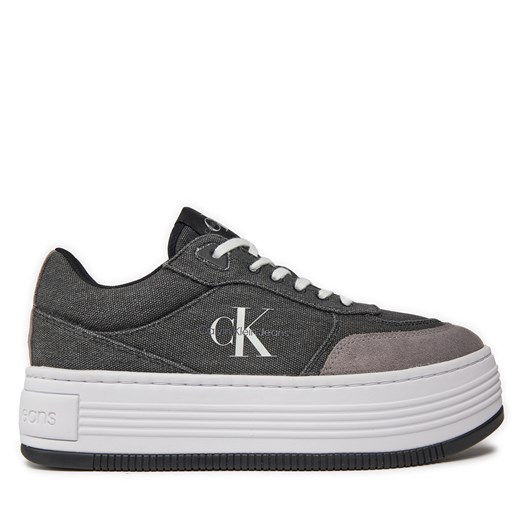Sneakersy Calvin Klein Jeans Bold Platf Low Lace Mix Ml Btw YW0YW01433 Czarny ze sklepu eobuwie.pl w kategorii Buty sportowe damskie - zdjęcie 170943498