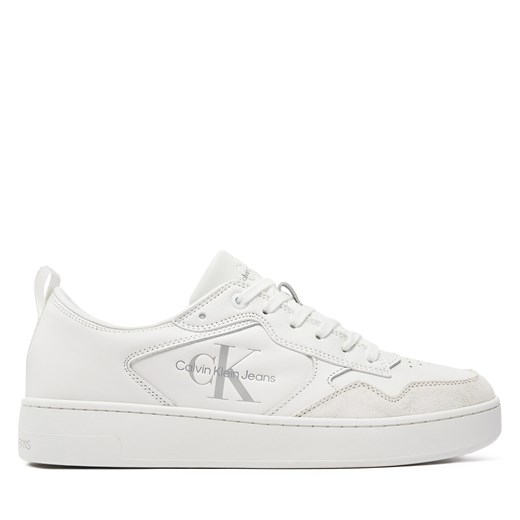 Sneakersy Calvin Klein Jeans Basket Cupsole Low Lth Ml YM0YM00574 Biały ze sklepu eobuwie.pl w kategorii Buty sportowe męskie - zdjęcie 170944296