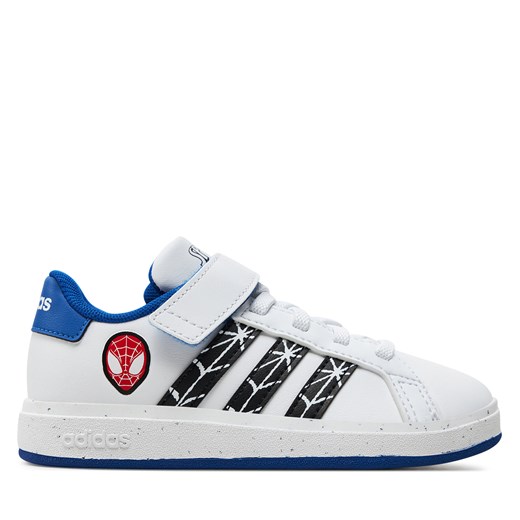 Sneakersy adidas Grand Court Spider-Man El K IF0925 Biały ze sklepu eobuwie.pl w kategorii Buty sportowe dziecięce - zdjęcie 170944305
