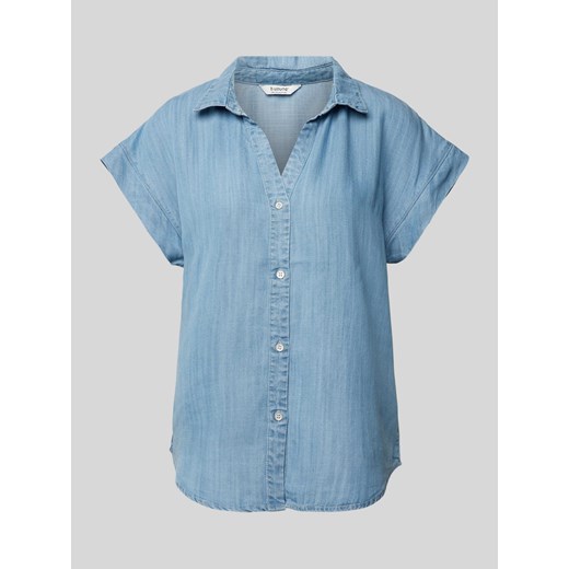T-shirt z imitacji denimu model ‘Lana’ ze sklepu Peek&Cloppenburg  w kategorii Bluzki damskie - zdjęcie 170946818