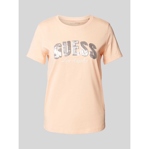 T-shirt z cekinowym obszyciem model ‘SEQUINS’ ze sklepu Peek&Cloppenburg  w kategorii Bluzki damskie - zdjęcie 170946849