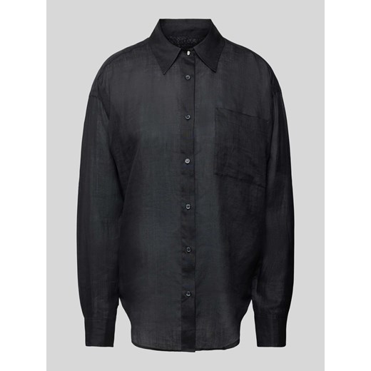 Bluzka z nakładaną kieszenią na piersi model ‘Bostik’ ze sklepu Peek&Cloppenburg  w kategorii Koszule damskie - zdjęcie 170946875