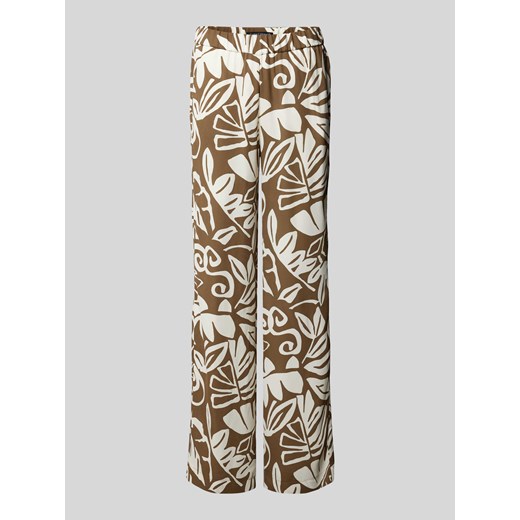Spodnie z wiskozy z elastycznym pasem ze sklepu Peek&Cloppenburg  w kategorii Spodnie damskie - zdjęcie 170947059