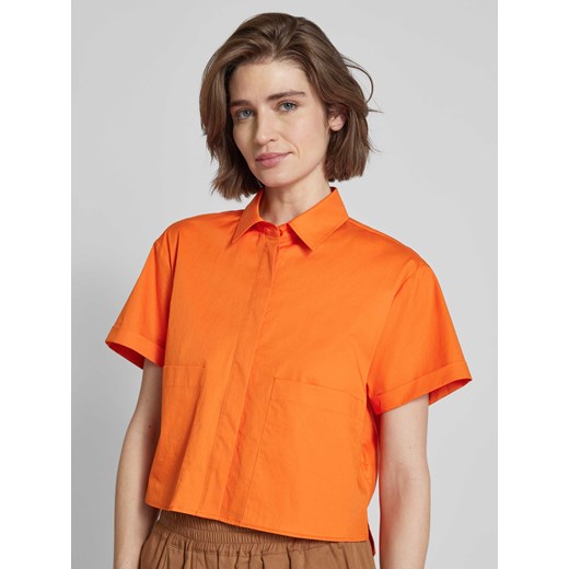 Koszula damska Luisa Cerano z krótkim rękawem pomarańczowy bawełniana casualowa 