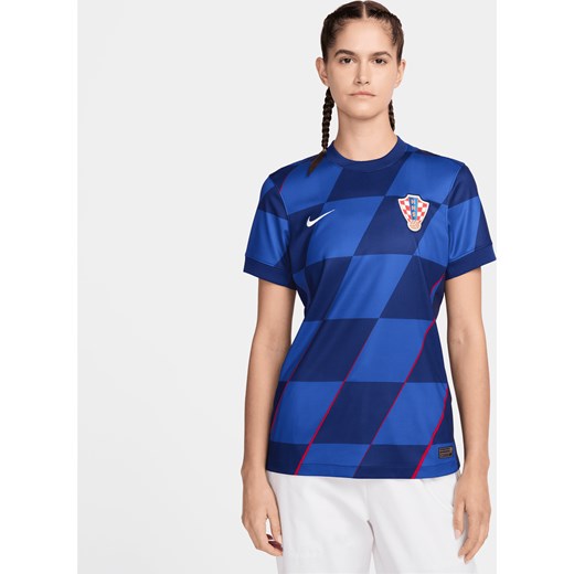 Damska koszulka piłkarska Nike Dri-FIT Chorwacja Stadium 2024/25 (wersja wyjazdowa) (replika) - Niebieski ze sklepu Nike poland w kategorii Bluzki damskie - zdjęcie 170947417