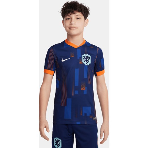 Koszulka piłkarska dla dużych dzieci Nike Dri-FIT Holandia (drużyna męska) Stadium 2024/25 (wersja wyjazdowa) – replika - Niebieski ze sklepu Nike poland w kategorii T-shirty chłopięce - zdjęcie 170947447