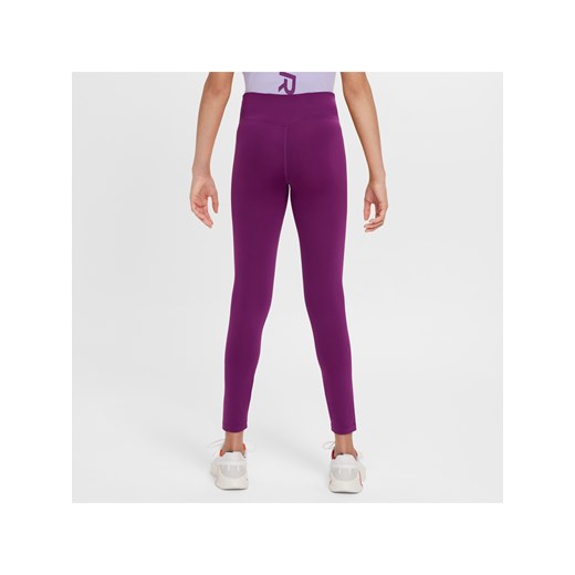 Legginsy dla dużych dzieci (dziewcząt) Nike Dri-FIT One - Fiolet ze sklepu Nike poland w kategorii Spodnie dziewczęce - zdjęcie 170947478