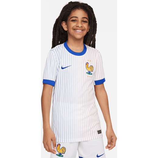 Koszulka piłkarska dla dużych dzieci Nike Dri-FIT FFF (drużyna męska) Stadium 2024/25 (wersja wyjazdowa) – replika - Biel ze sklepu Nike poland w kategorii T-shirty chłopięce - zdjęcie 170947489