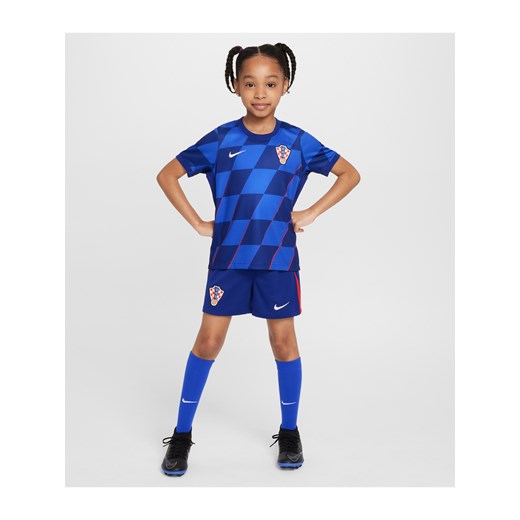 Strój piłkarski dla małych dzieci Nike Chorwacja Stadium 2024/25 (wersja wyjazdowa) (replika) - Niebieski ze sklepu Nike poland w kategorii Komplety dziewczęce - zdjęcie 170947638