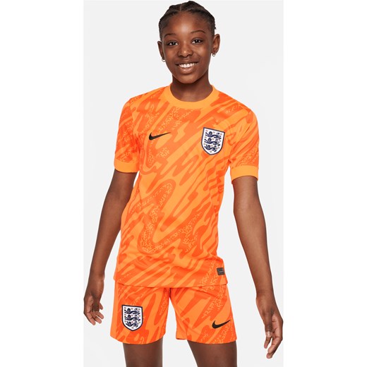 Koszulka piłkarska z krótkim rękawem dla dużych dzieci Nike Dri-FIT Anglia (drużyna męska) Stadium Goalkeeper 2024/25 – replika - Pomarańczowy ze sklepu Nike poland w kategorii T-shirty chłopięce - zdjęcie 170947655