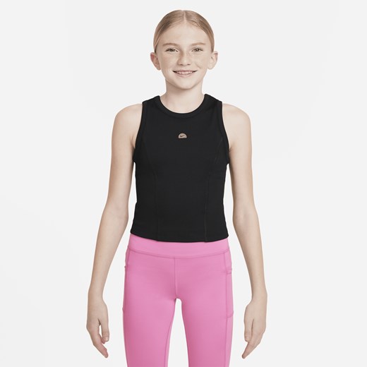 Koszulka bez rękawów dla dziewcząt Dri-FIT Nike - Czerń Nike XL Nike poland