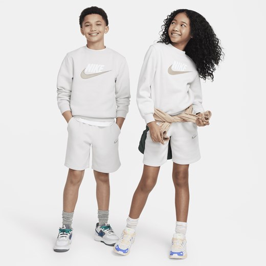Dres ze spodenkami dla dużych dzieci Nike Sportswear Club Fleece - Szary Nike S Nike poland