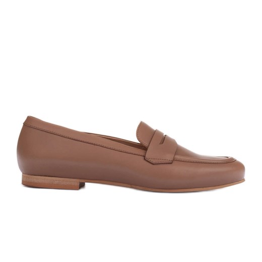 Marco Shoes Loafersy ze skórzaną ozdobą beżowy ze sklepu ButyModne.pl w kategorii Lordsy damskie - zdjęcie 170948769