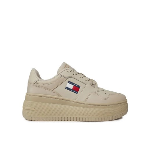 Tommy Jeans Sneakersy Tjw Retro Basket Flatform Ess EN0EN02506 Beżowy Tommy Jeans 41 wyprzedaż MODIVO