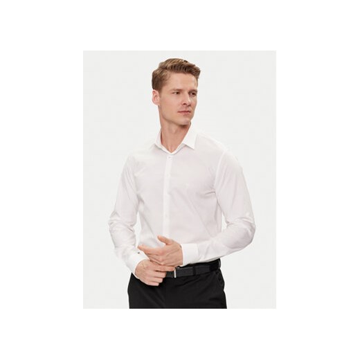 Calvin Klein Koszula K10K112587 Biały Slim Fit ze sklepu MODIVO w kategorii Koszule męskie - zdjęcie 170951656