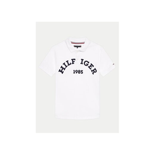Tommy Hilfiger Polo Monotype 1985 Arch KB0KB08855 Biały Regular Fit ze sklepu MODIVO w kategorii T-shirty chłopięce - zdjęcie 170951897