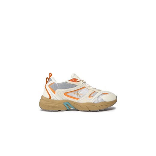Calvin Klein Jeans Sneakersy Retro Tennis Su-Mesh YM0YM00589 Biały ze sklepu MODIVO w kategorii Buty sportowe męskie - zdjęcie 170952117