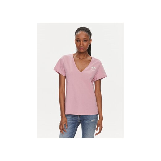 Pinko T-Shirt 102950 A1N8 Różowy Regular Fit ze sklepu MODIVO w kategorii Bluzki damskie - zdjęcie 170952437