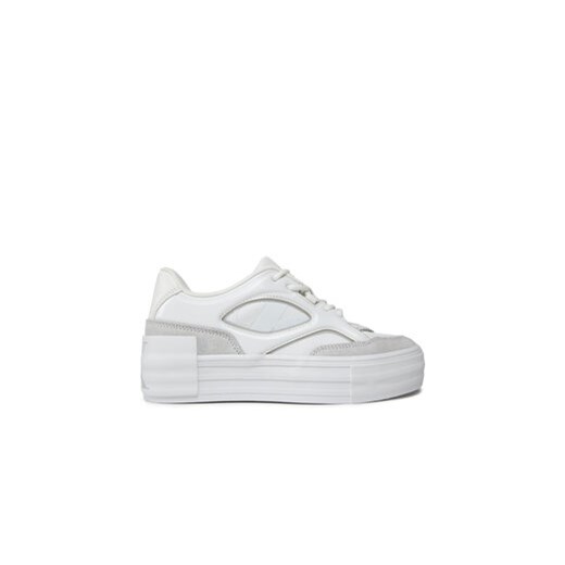 Calvin Klein Jeans Sneakersy Bold Vulc Flatf Lace Mix Mg Lum YW0YW01295 Biały ze sklepu MODIVO w kategorii Buty sportowe damskie - zdjęcie 170952716