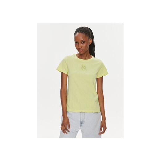 Pinko T-Shirt 100355 A1NW Żółty Regular Fit ze sklepu MODIVO w kategorii Bluzki damskie - zdjęcie 170953105