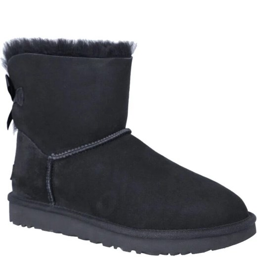 UGG Skórzane śniegowce mini bailey bow II | z dodatkiem wełny ze sklepu Gomez Fashion Store w kategorii Śniegowce damskie - zdjęcie 170953865