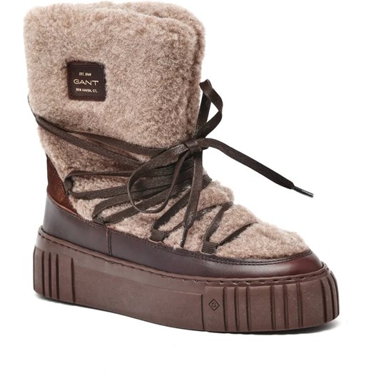 Gant Skórzane śniegowce Snowmont | z dodatkiem wełny Gant 37 wyprzedaż Gomez Fashion Store