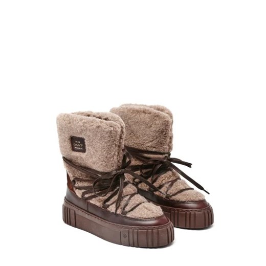 Gant Skórzane śniegowce Snowmont | z dodatkiem wełny Gant 36 wyprzedaż Gomez Fashion Store