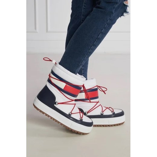 Śniegowce damskie Tommy Jeans białe wiązane