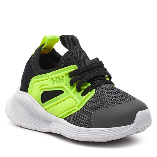 Sneakersy Bibi Fly Baby 1186025 Graphite/Black/Yellow Fluor Bibi 20 eobuwie.pl wyprzedaż