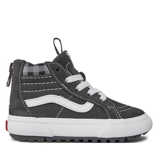 Sneakersy Vans Td Sk8-Hi Zip Mte-1 VN0A5HZ3GYW1 Grey/White ze sklepu eobuwie.pl w kategorii Trampki dziecięce - zdjęcie 170956965