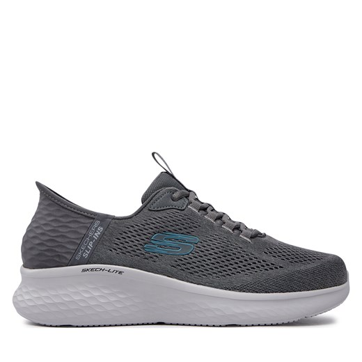 Sneakersy Skechers Slip_Ins 232466 Szary ze sklepu eobuwie.pl w kategorii Buty sportowe męskie - zdjęcie 170957177