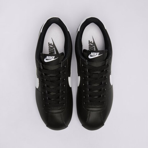 Czarne buty sportowe damskie Nike cortez płaskie sznurowane 