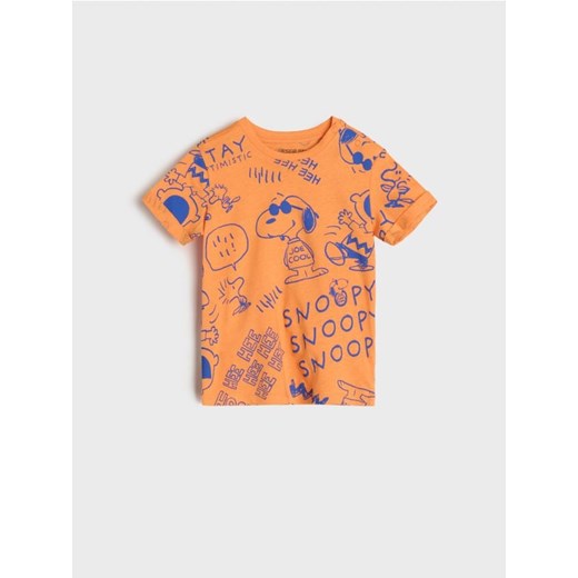 Sinsay - Koszulka Snoopy - pomarańczowy ze sklepu Sinsay w kategorii Koszulki niemowlęce - zdjęcie 170958966
