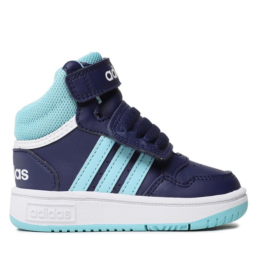 Sneakersy adidas Hoops Mid Shoes IF5314 Niebieski ze sklepu eobuwie.pl w kategorii Buty sportowe dziecięce - zdjęcie 170961067
