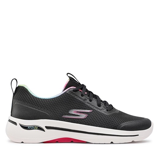 Sneakersy Skechers Go Walk Arch Fit 124868/BKHP Black/Hot Pink ze sklepu eobuwie.pl w kategorii Buty sportowe damskie - zdjęcie 170961515