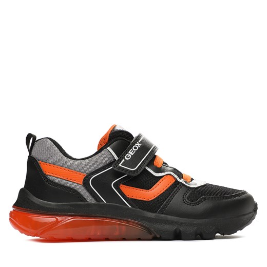 Sneakersy Geox J Ciberdron Boy J36LBC 011FE C0038 S Black/Orange Geox 30 wyprzedaż eobuwie.pl