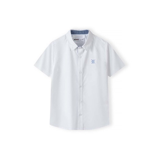 Biała koszula z krótkim rękawem z tkaniny oksford chłopięca ze sklepu 5.10.15 w kategorii Koszule chłopięce - zdjęcie 170964075