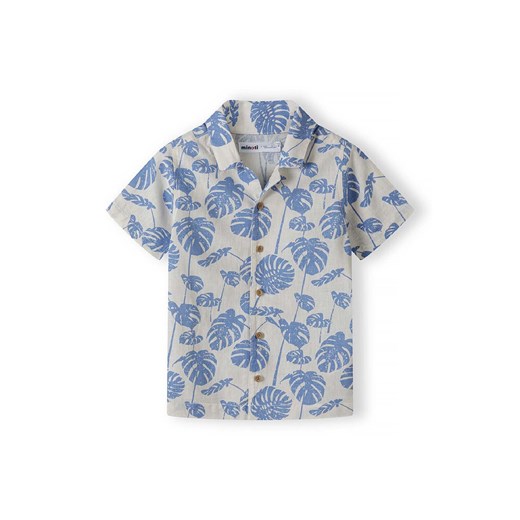 Lniana koszula dla chłopca na lato z krótkim rękawem ze sklepu 5.10.15 w kategorii Koszule chłopięce - zdjęcie 170964288