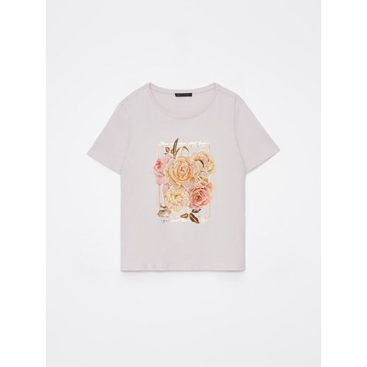 Mohito - T-shirt z nadrukiem - pastelowy różowy ze sklepu Mohito w kategorii Bluzki damskie - zdjęcie 170964839