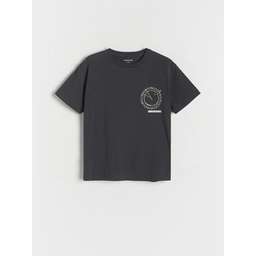 Reserved - T-shirt z nadrukiem - ciemnoszary Reserved 134 (8 lat) Reserved