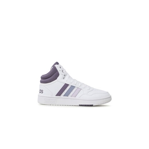 adidas Sneakersy Hoops 3.0 Mid IF5306 Biały ze sklepu MODIVO w kategorii Buty sportowe damskie - zdjęcie 170968387