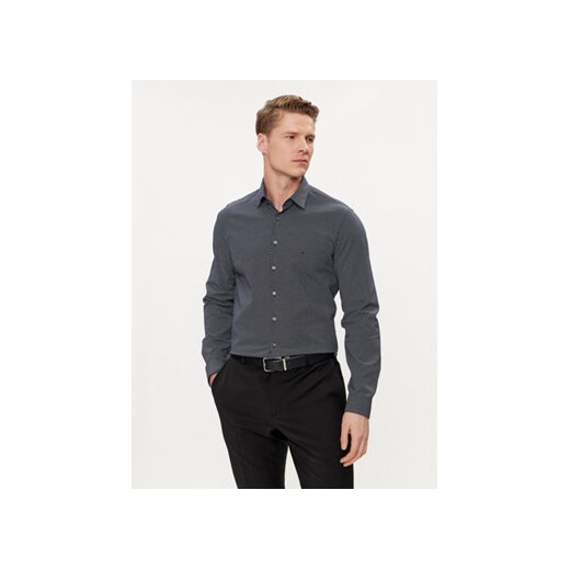 Calvin Klein Koszula Geometric Print K10K112609 Granatowy Slim Fit ze sklepu MODIVO w kategorii Koszule męskie - zdjęcie 170968419