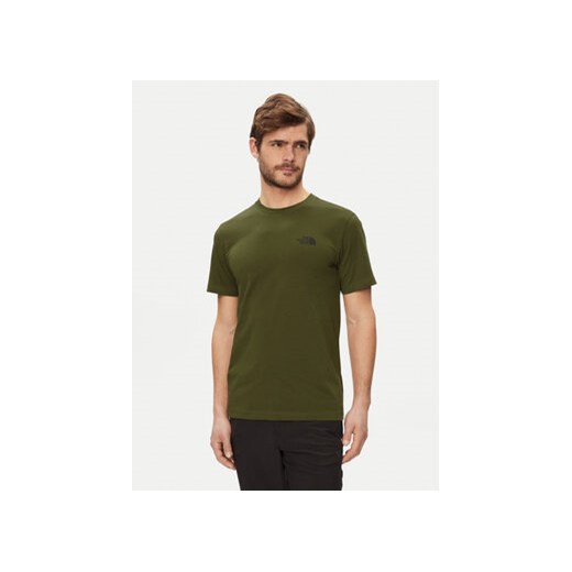 The North Face T-Shirt Simple Dome NF0A87NG Zielony Regular Fit ze sklepu MODIVO w kategorii T-shirty męskie - zdjęcie 170968556